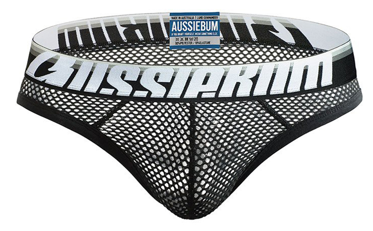 Průhledné Slipy AussieBum Mesh CATCH 2.0 Black12